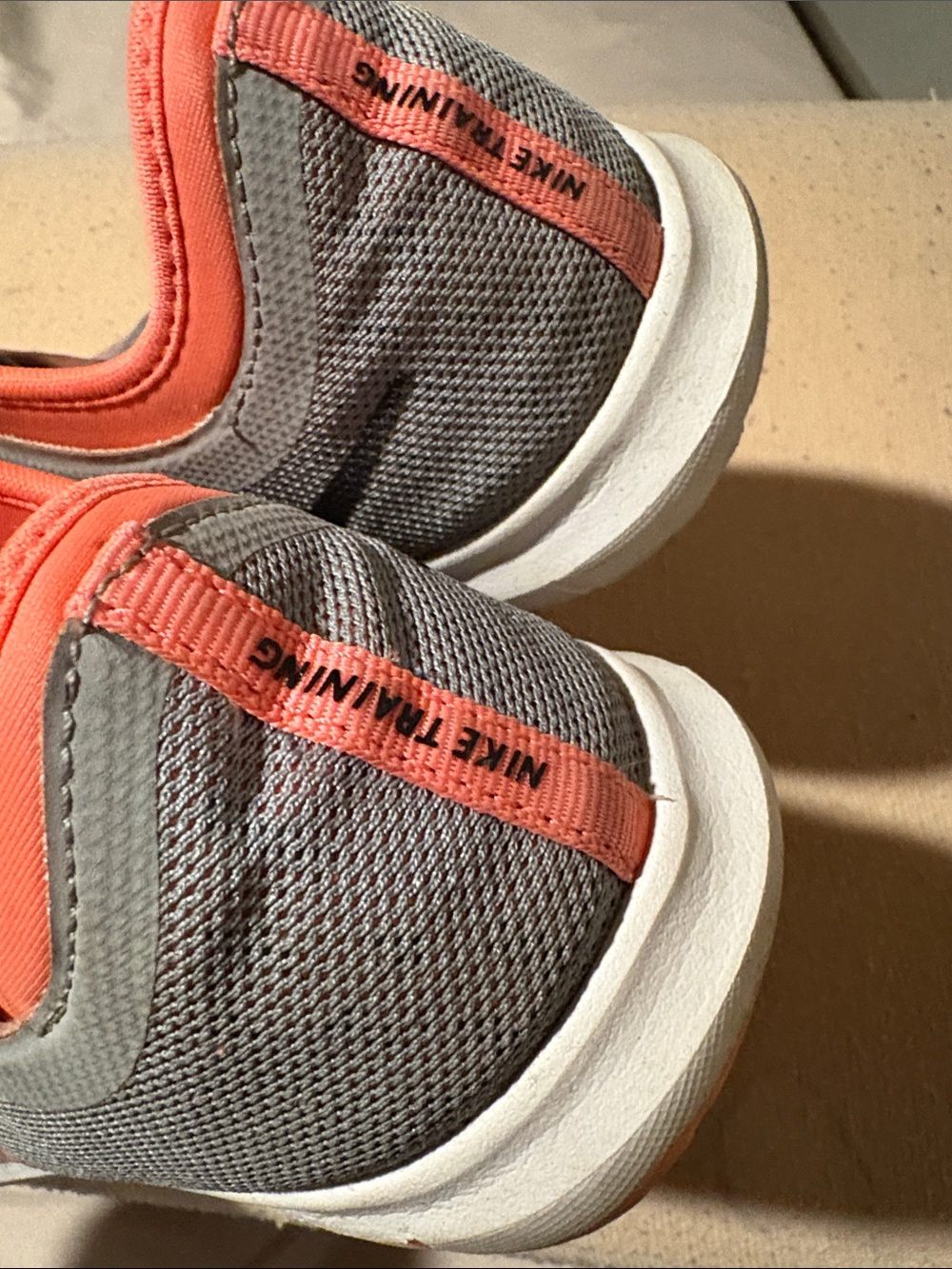 Nike Kids Sneakers in Gray and Coral Pink - Picture 6 of 8